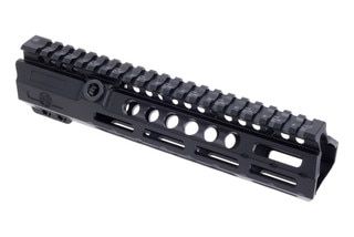 M-LOK rail with seven-sided accessory slots and dual QD sling sockets
